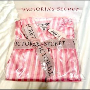 Victoria’s Secret satin signature stripe pajamas